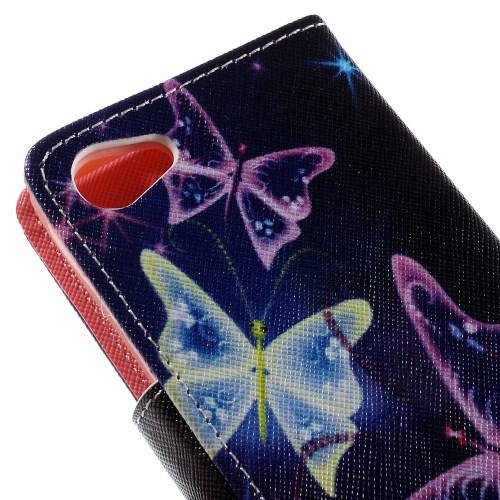 Чехол книжка для Sony Xperia Z5 Compact орнамент Butterfly