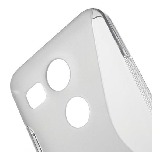 Силиконовый чехол для LG Nexus 5X серый S-образный