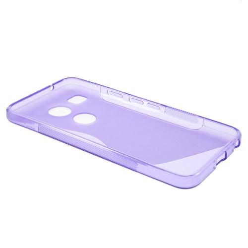 Силиконовый чехол для LG Nexus 5X фиолетовый S-образный