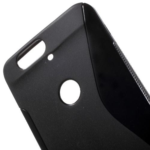Силиконовый чехол для Huawei Nexus 6P чёрный S-образный