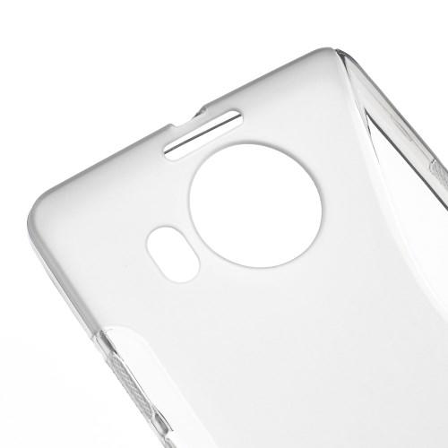 Силиконовый чехол для Microsoft Lumia 950 XL серый S-образный