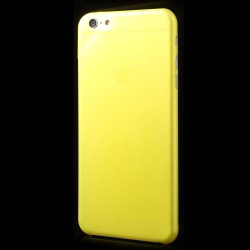 Ультратонкий пластиковый чехол для iPhone 6 Plus желтый