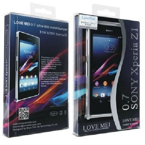 Алюминиевый бампер для Sony Xperia Z1 бронзовый LOVE MEI