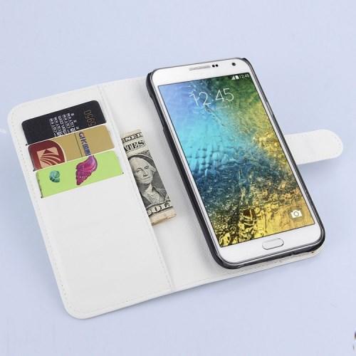 Чехол книжка для Samsung Galaxy E7, Galaxy E7 Duos - Белый