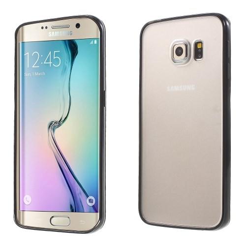 Гибридный чехол для Samsung Galaxy S6 Edge Прозрачный матовый и Черный