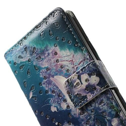Чехол книжка для Sony Xperia Z1 Compact орнамент Crystal and Purple Dream