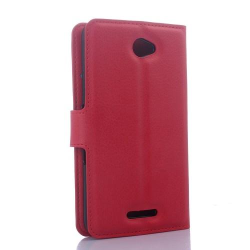 Чехол книжка для Sony Xperia E4, Xperia E4 Dual красный