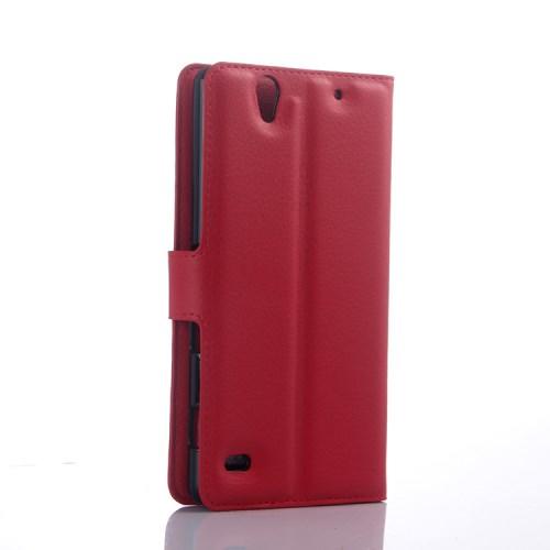 Чехол книжка для Sony Xperia C4 красный