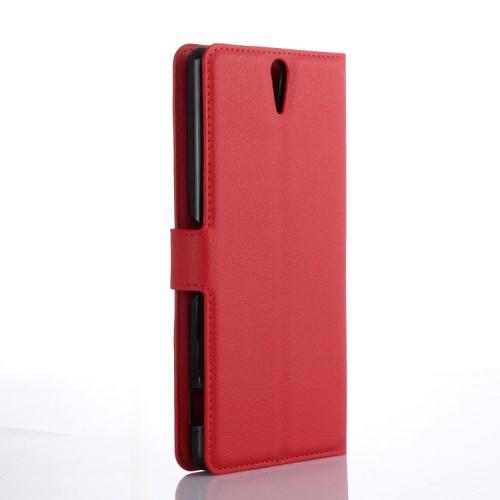 Чехол книжка для Sony Xperia C5 Ultra / C5 Ultra Dual - красный