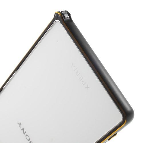 Металлический ультратонкий бампер для Sony Xperia Z3 чёрный
