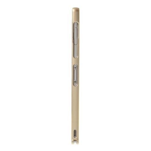 Металлический ультратонкий бампер для Sony Xperia Z3 золотой