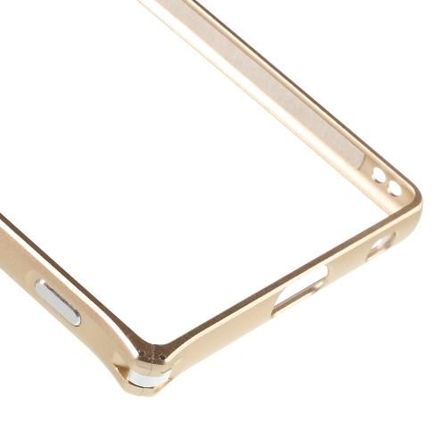 Металлический ультратонкий бампер для Sony Xperia Z3+ / Z3+ dual золотой