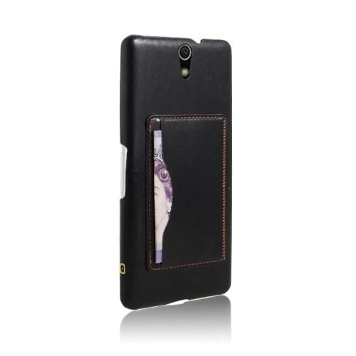 Кейс с подставкой из экокожи для Sony Xperia C5 Ultra / C5 Ultra Dual черный