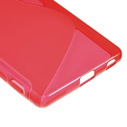 Силиконовый чехол для Sony Xperia Z3+ / Sony Xperia Z3+ Dual красный S-образный