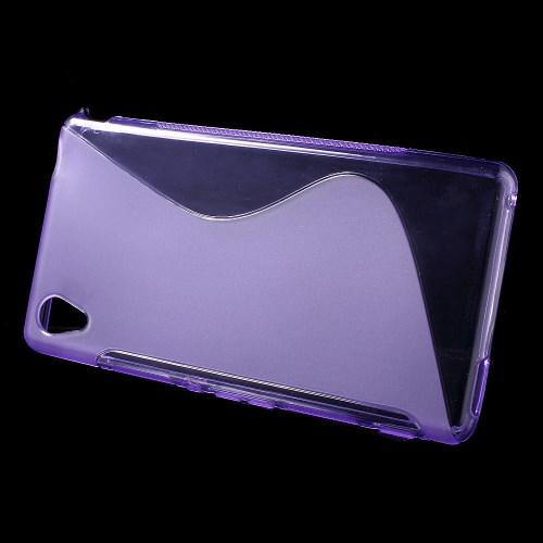 Силиконовый чехол для Sony Xperia M4 Aqua, Xperia M4 Aqua Dual S-образный фиолетовый