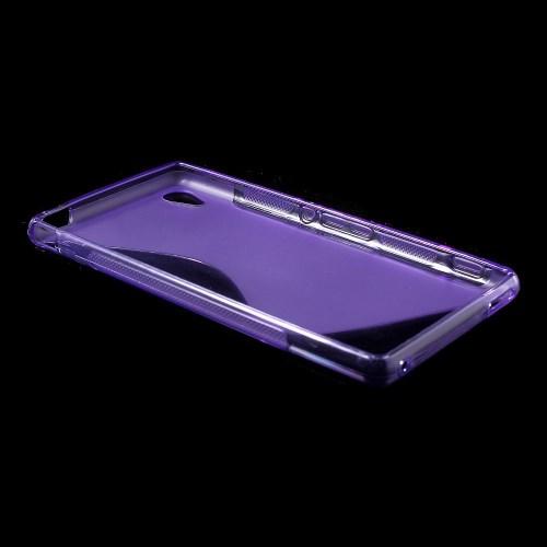 Силиконовый чехол для Sony Xperia M4 Aqua, Xperia M4 Aqua Dual S-образный фиолетовый