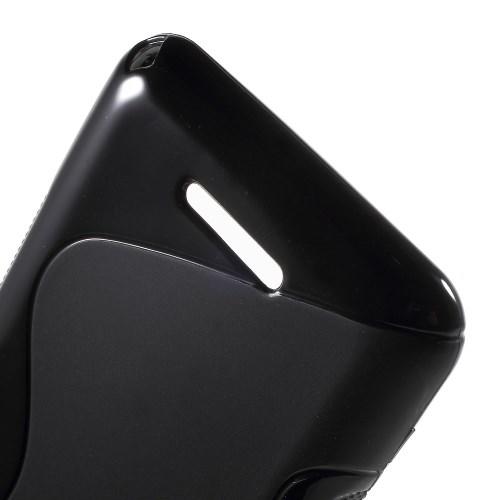 Силиконовый чехол для Sony Xperia E4g, Xperia E4g Dual S-образный чёрный