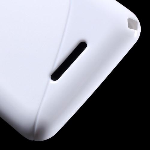 Силиконовый чехол для Sony Xperia E4g, Xperia E4g Dual S-образный белый