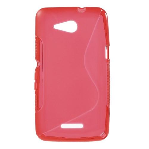 Силиконовый чехол для Sony Xperia E4g, Xperia E4g Dual S-образный красный