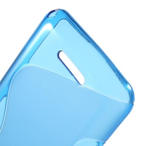 Силиконовый чехол для Sony Xperia E4g, Xperia E4g Dual S-образный синий