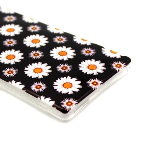 Ультра-тонкий силиконовый чехол для Sony Xperia M4 Aqua, M4 Aqua Dual - White Flowers