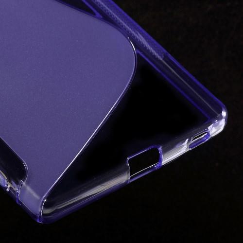 Силиконовый чехол для Sony Xperia Z5 фиолетовый S-образный