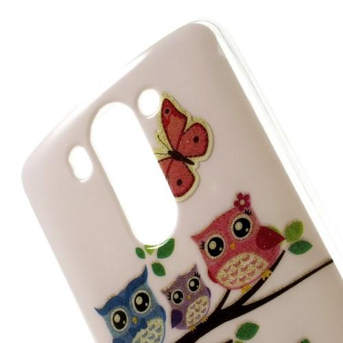 Силиконовый чехол для LG G3 s с орнаментом Owl Pink