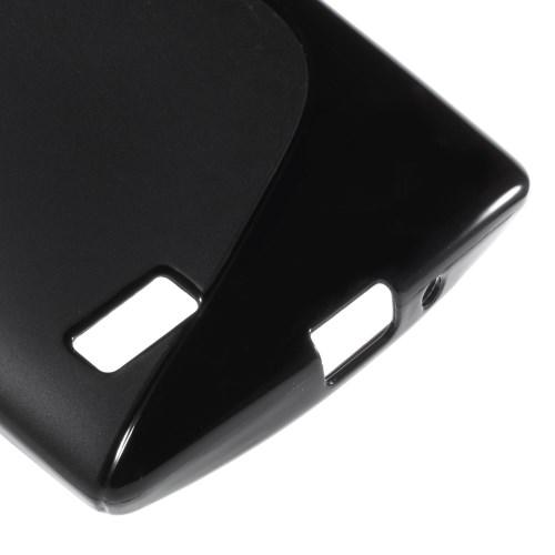 Силиконовый чехол для LG G4 s черный S-образный