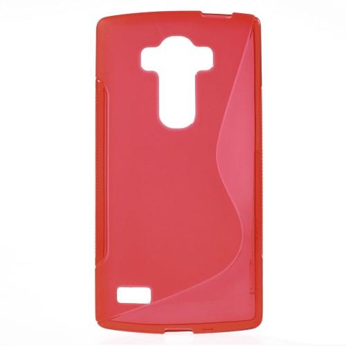 Силиконовый чехол для LG G4 s красный S-образный