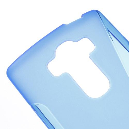 Силиконовый чехол для LG G4 s синий S-образный