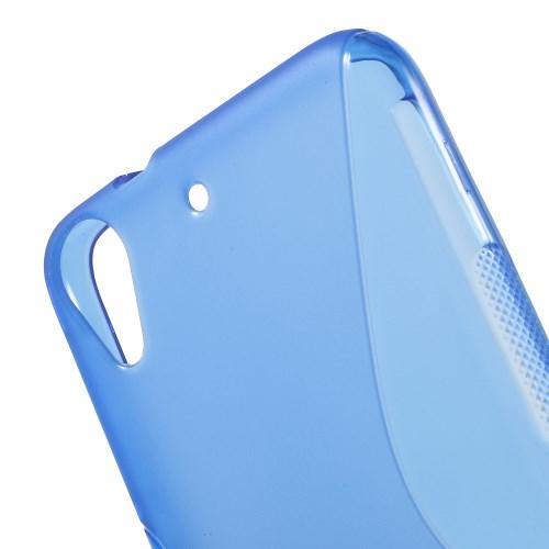 Силиконовый чехол для HTC Desire 626G / 626G+ синий S-образный
