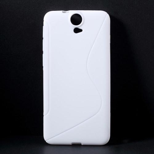 Силиконовый чехол для HTC One E9 Plus белый S-образный