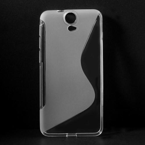 Силиконовый чехол для HTC One E9 Plus прозрачный S-образный