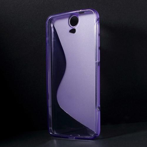 Силиконовый чехол для HTC One E9 Plus фиолетовый S-образный