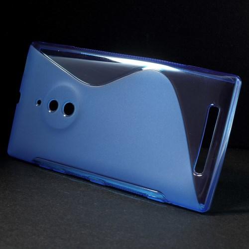 Силиконовый чехол для Nokia Lumia 830 синий S-shape