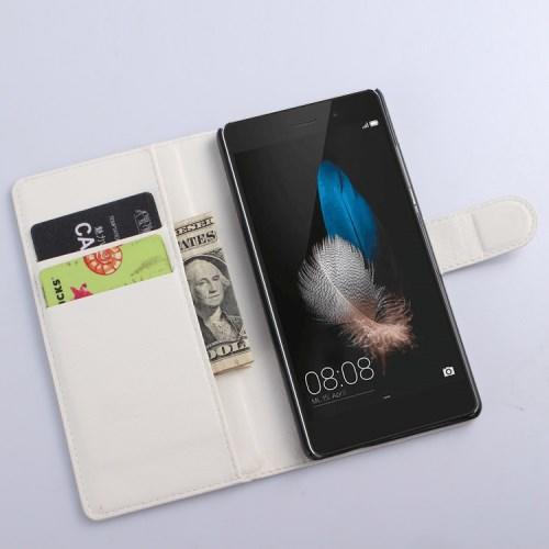 Чехол книжка для Huawei P8 Lite - Белый