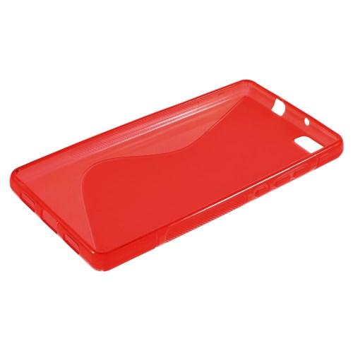 Силиконовый чехол для Huawei P8 lite красный