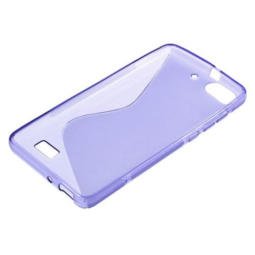 Силиконовый чехол для Huawei Honor 4C фиолетовый S-образный