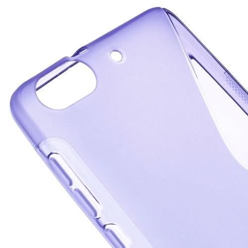 Силиконовый чехол для Huawei Honor 4C фиолетовый S-образный