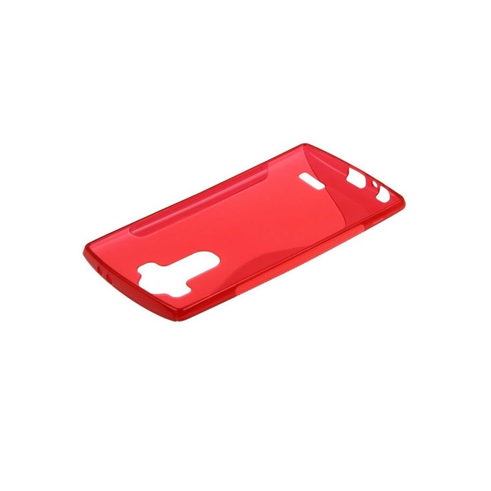 Силиконовый чехол для LG G4 красный S-образный