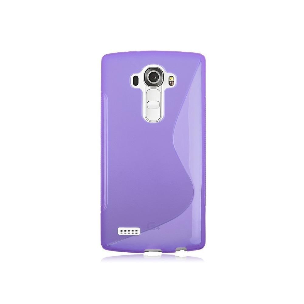 Силиконовый чехол для LG G4 фиолетовый S-образный