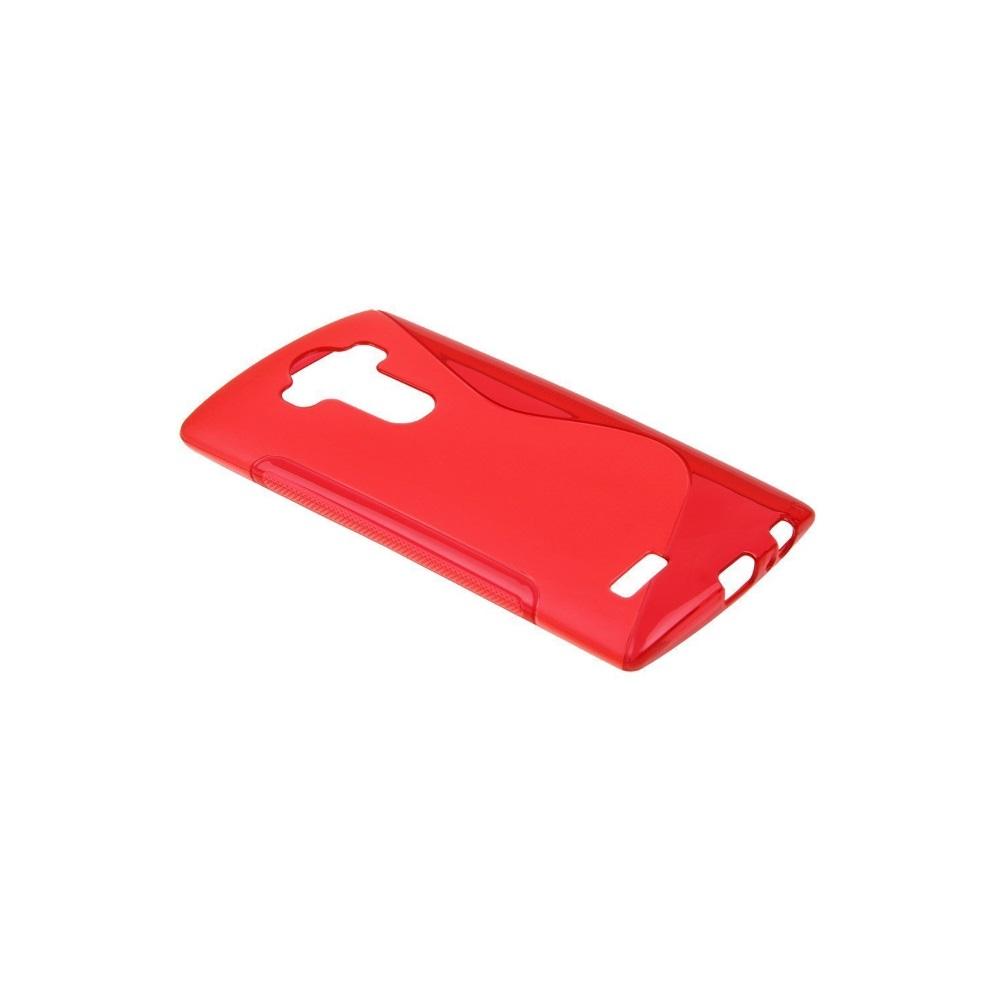 Силиконовый чехол для LG G4 красный S-образный