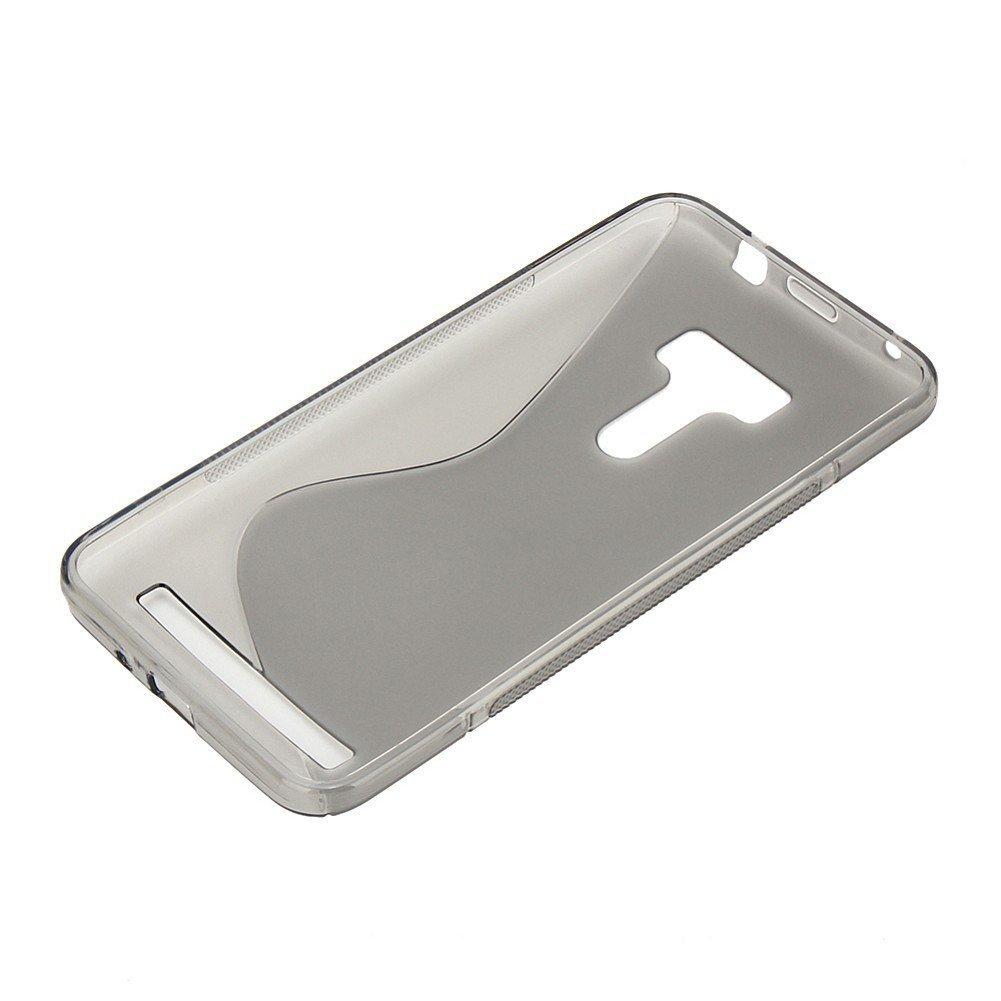 Силиконовый чехол для ASUS ZenFone Selfie ZD551KL серый S-образный