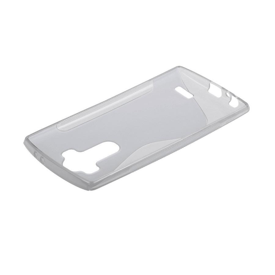 Силиконовый чехол для LG G4 серый S-образный