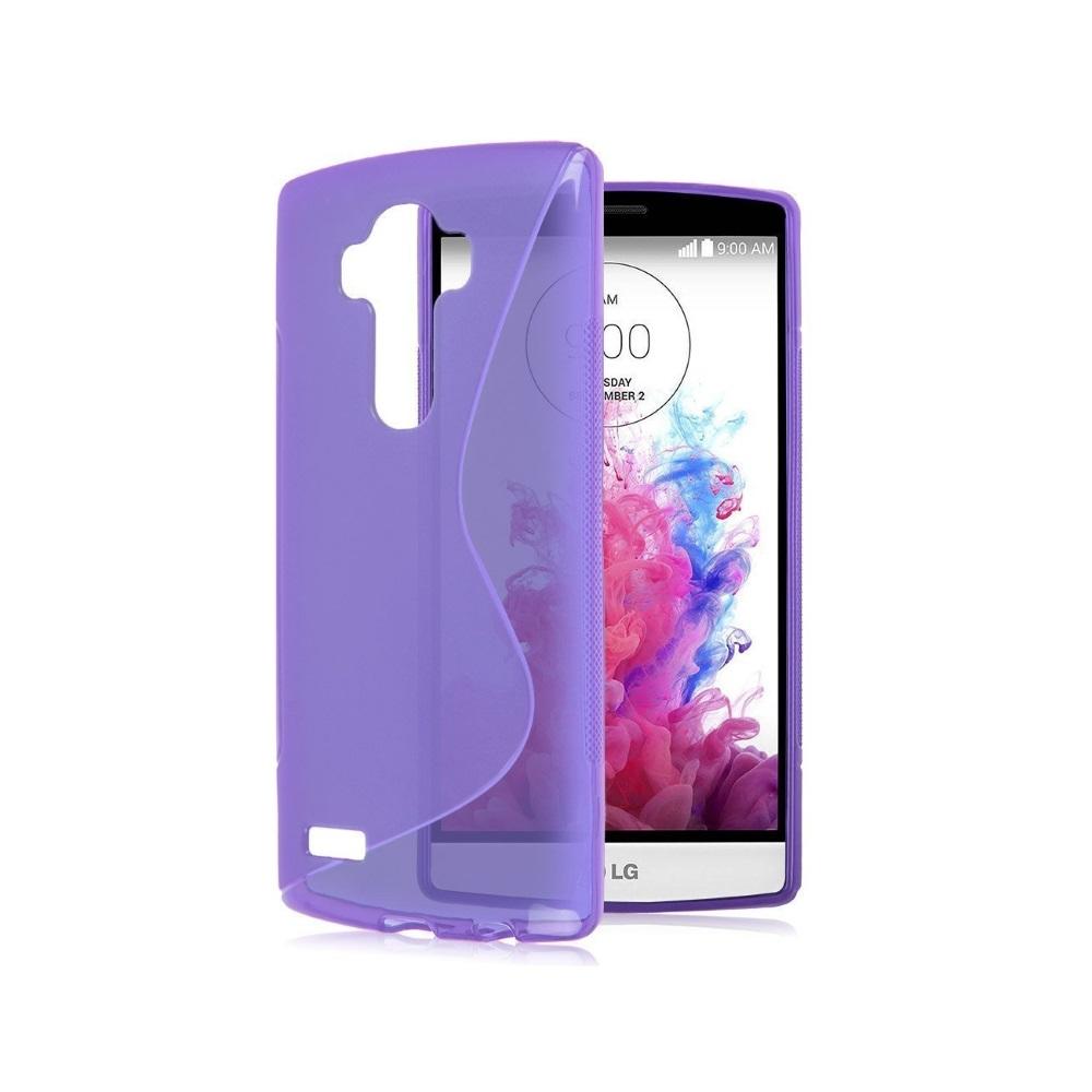 Силиконовый чехол для LG G4 фиолетовый S-образный