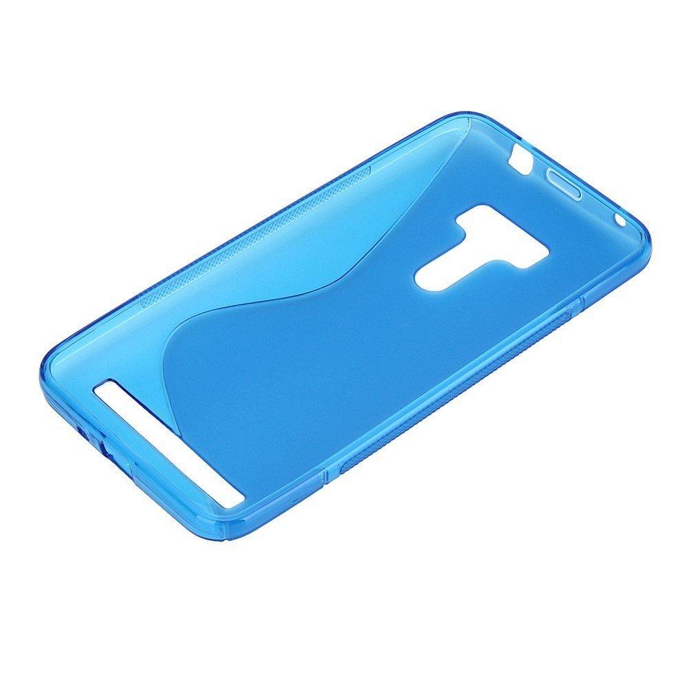 Силиконовый чехол для ASUS ZenFone Selfie ZD551KL синий S-образный