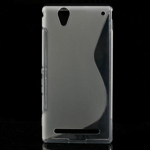 Силиконовый чехол для Sony Xperia T2 Ultra прозрачный S-образный