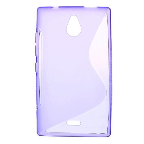 Силиконовый чехол для Nokia X2 Dual Sim фиолетовый S-Shape