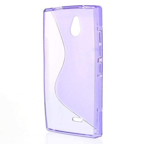Силиконовый чехол для Nokia X2 Dual Sim фиолетовый S-Shape