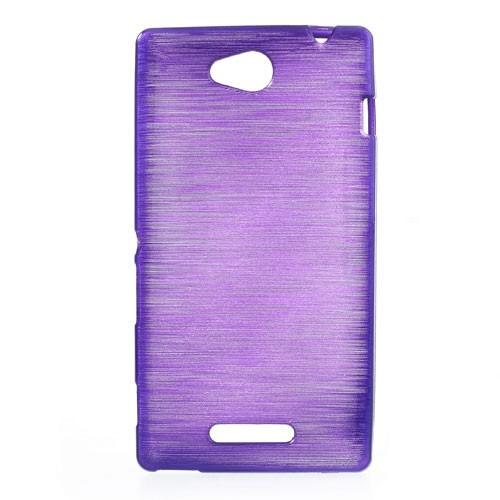 Силиконовый чехол для Sony Xperia C фиолетовый Shine